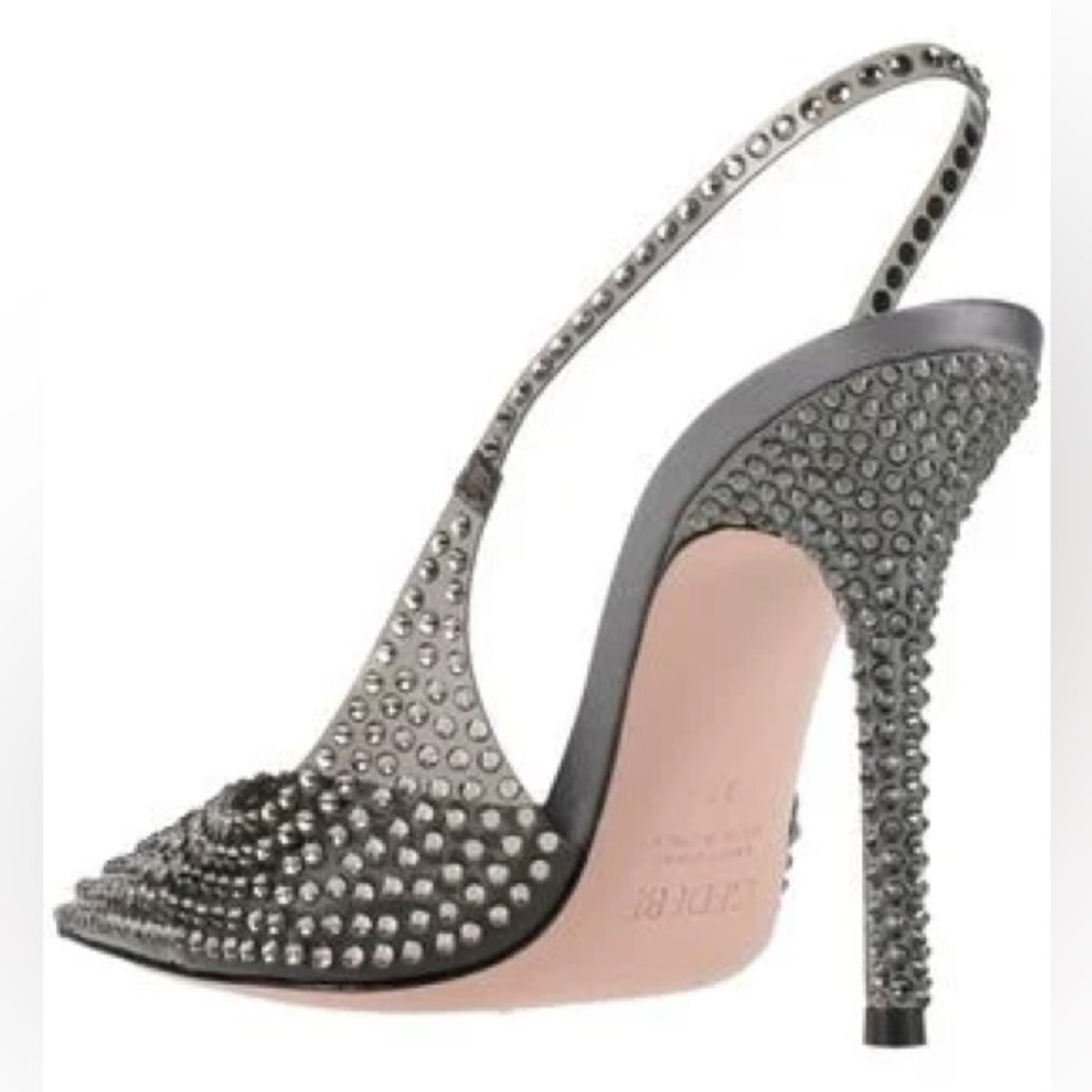 Gedebe Women's Stella 105 Jelly Crystal Embellished High Heel Pumps Size 36 - Picture 2 of 7